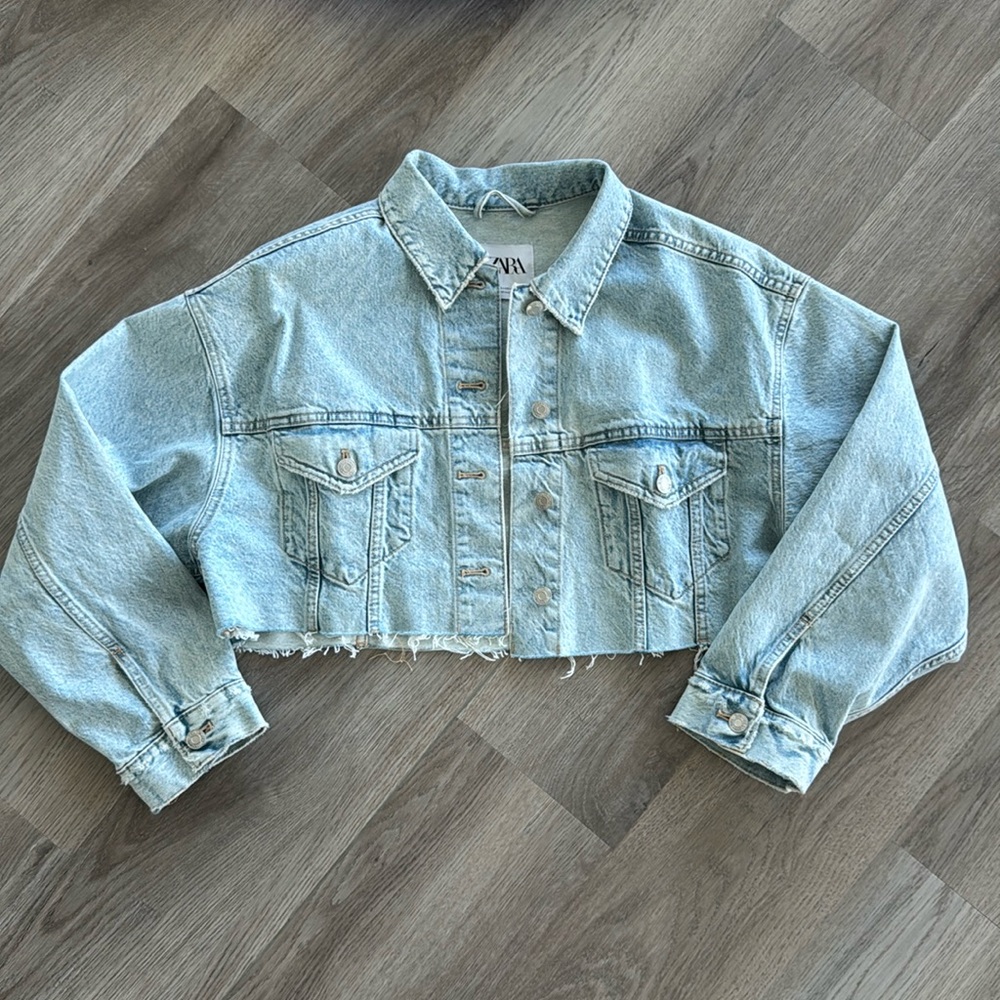 Zara Cropped Jeans Jacket